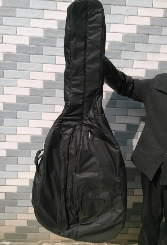 Портативный профессиональный толще водонепроницаемый мягкий двойной бас сумка gig мягкой фортепиано виолончели рюкзак крышка Полный - Цвет: 1 4 black bag