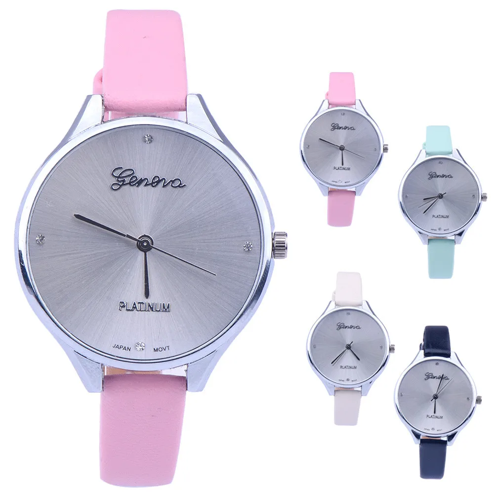 Женские кварцевые часы с цифровым циферблатом Кварцевые аналоговые наручные