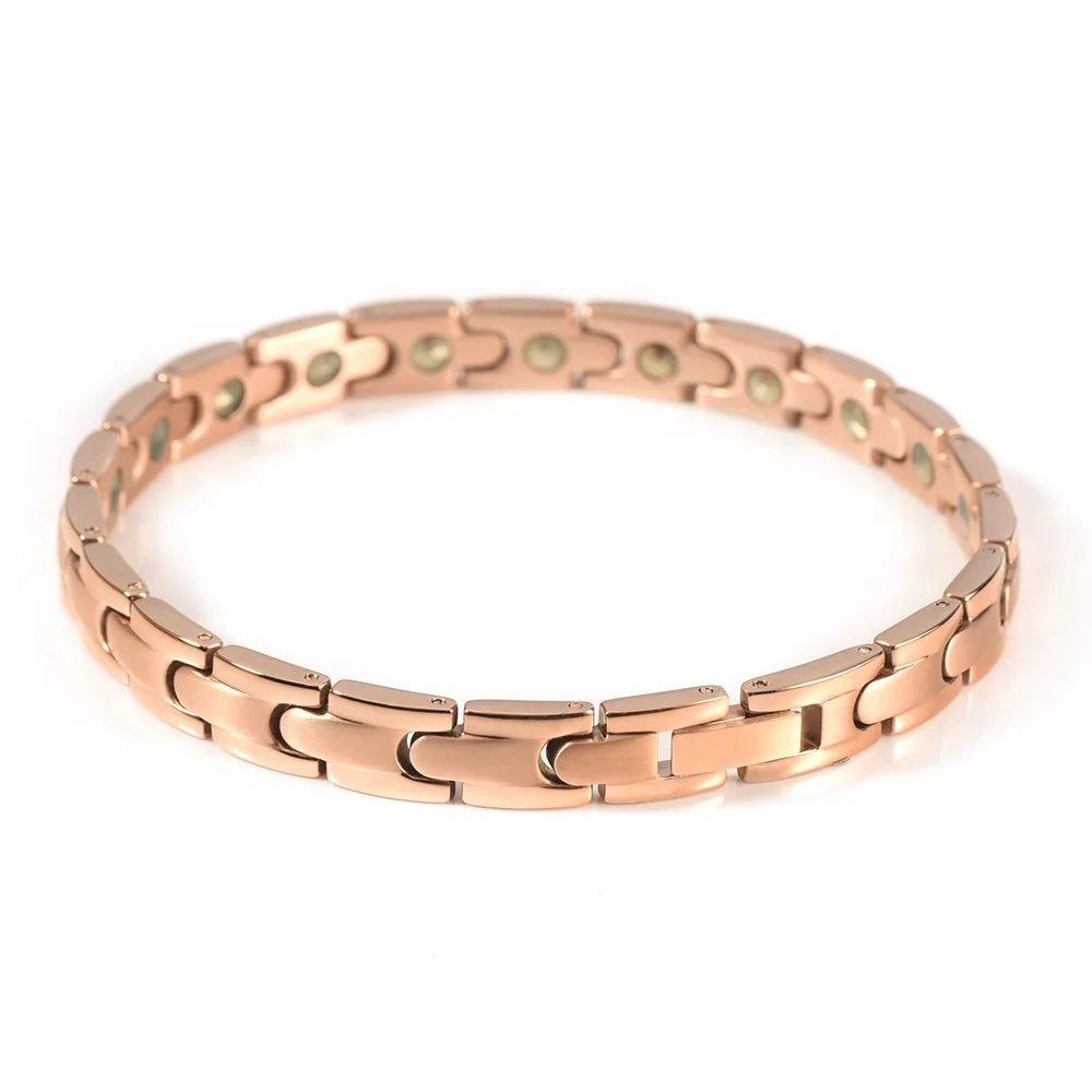 IP Rose Gold Color Ювелирные изделия Wollet, 99.999% германий, чистый титан, браслеты для женщин, забота о здоровье, целебная энергия, серебро, металлик, розовое золото, цвет - Окраска металла: IP Rose Gold Color