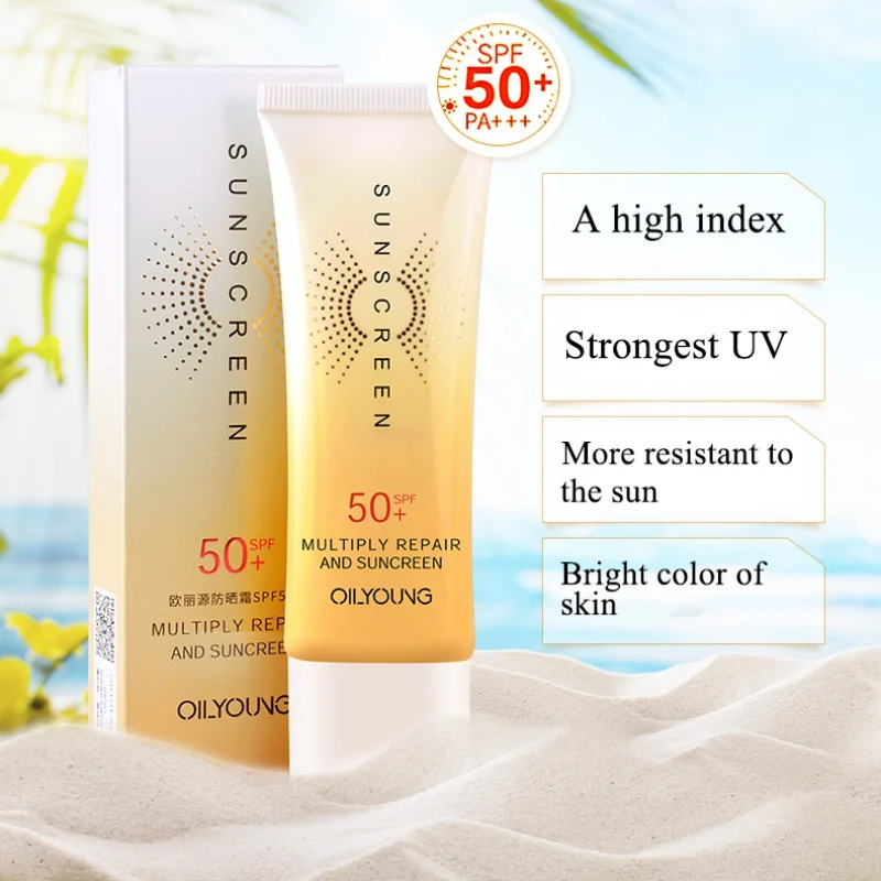 Солнцезащитный крем для лица SPF 50, отбеливающий крем, солнцезащитный крем для кожи, антивозрастной увлажняющий крем для лица с масляным