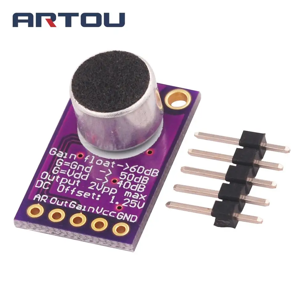 MAX9814 Mikrofon AGC Verstärker Bord Modul Auto Gain Control für Arduino Programmierbare Angriff und Release Verhältnis Low THD MAX9814 Mikrofon AGC Verstärker Bord Modul Auto Gain Control für Arduino Programmierbare Angriff und Release Verhältnis Low THD