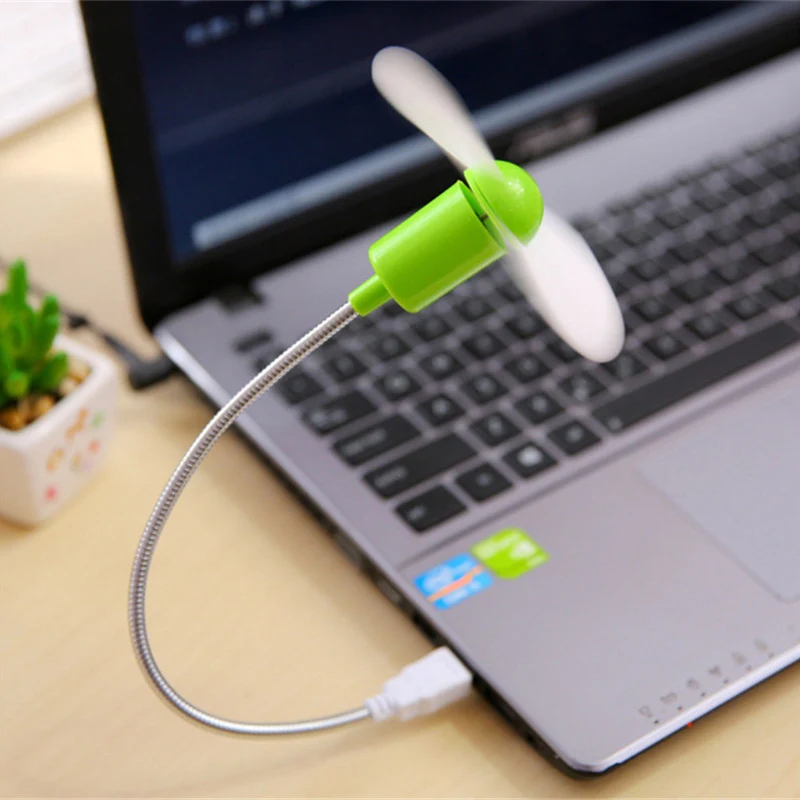 Портативный USB вентилятор для ноутбука настольного компьютера 5