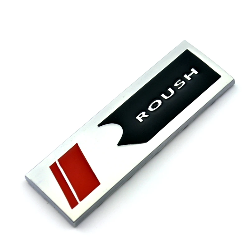 

Front Hood Grille Decals Car Strip Sticker Decoration ROUSH Logo Rear Trunk Badge Metal Sticker Emblem For Ford Mustang