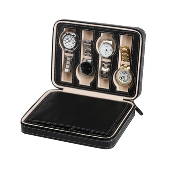 

1Pc Quality PU Leather Watches Storage Case Organizer Durable 8 Grids Travel Watch Box