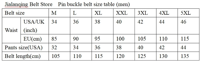105 cm in inches belt size