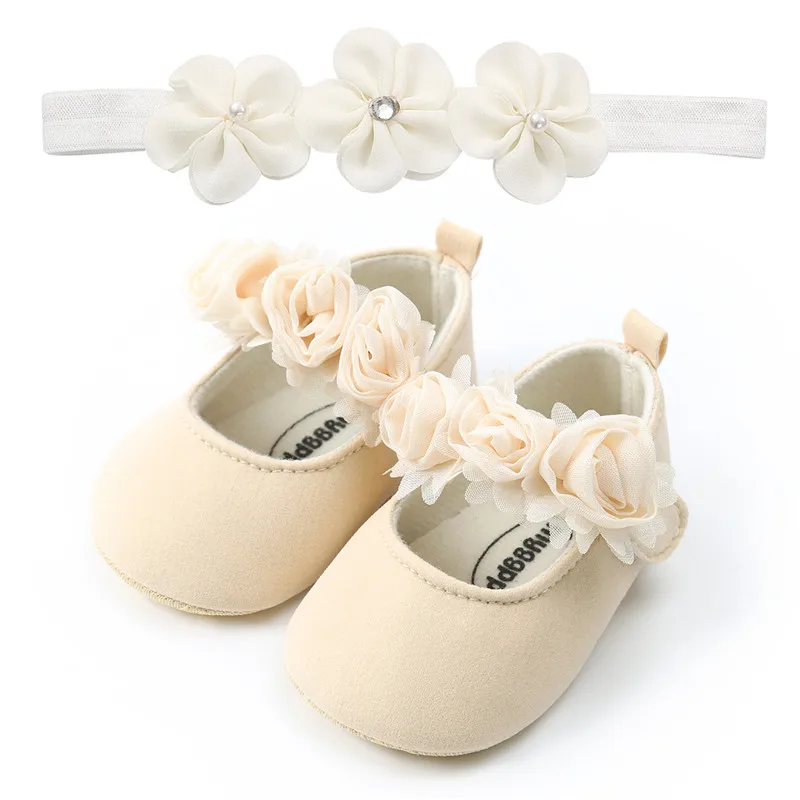  Newborn Baby Girls Lace First Walkers Hook Solid Soft Floral Sole Prewalker Infant Toddler Warm Cut