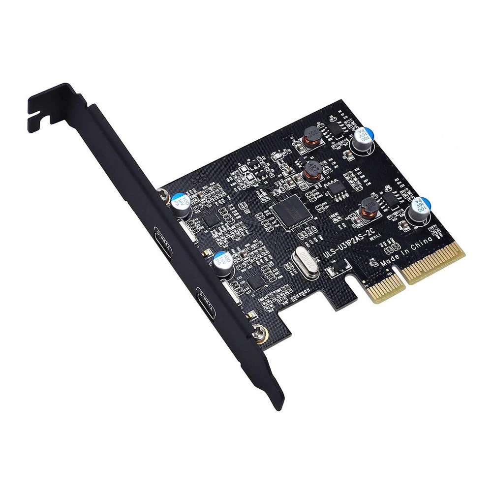 PCI-E PCI Express 4X USB 3,1 Gen2 10 Гбит/с 2-Порты и разъёмы Тип C карты расширения адаптер для настольных компьютеров Windows 7/8/8,1/10/Linux