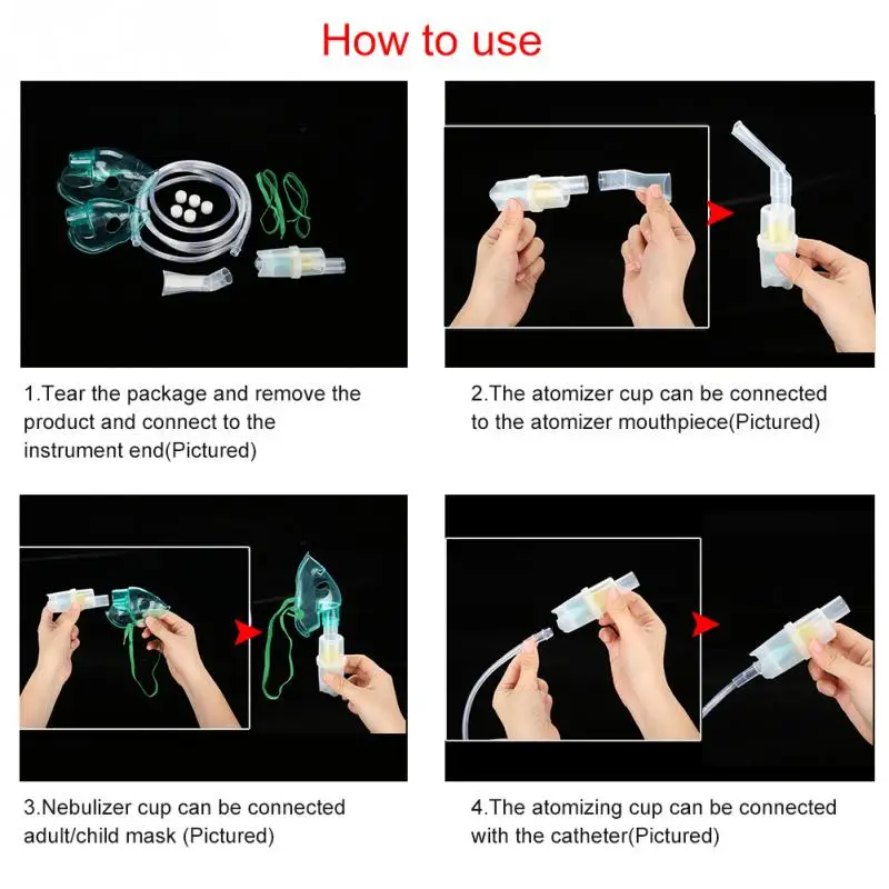 Взрослая детская маска фильтр распылитель чашка катетер ингалятор набор семейный медицинский небулайзер чаша с компрессором распылитель аксессуары спрей