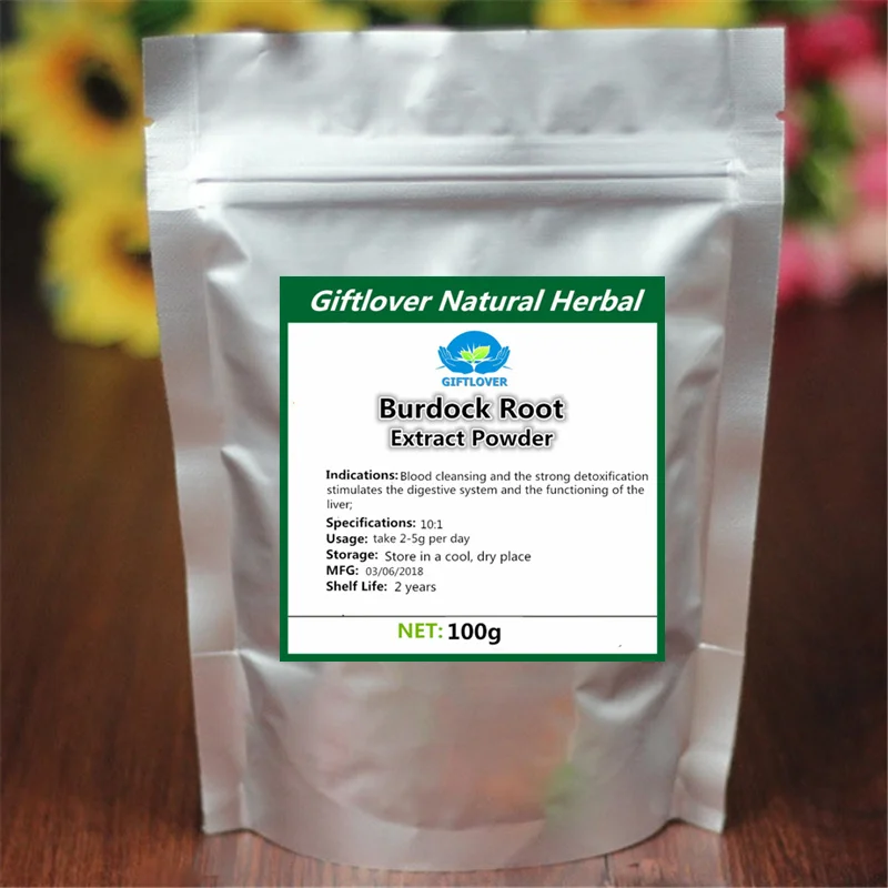 

100% Pure Burdock Root Extract Powder,Blood Cleanse,Protect Liver,Antioxidant,Acne,Constipation,High quality Free shipping
