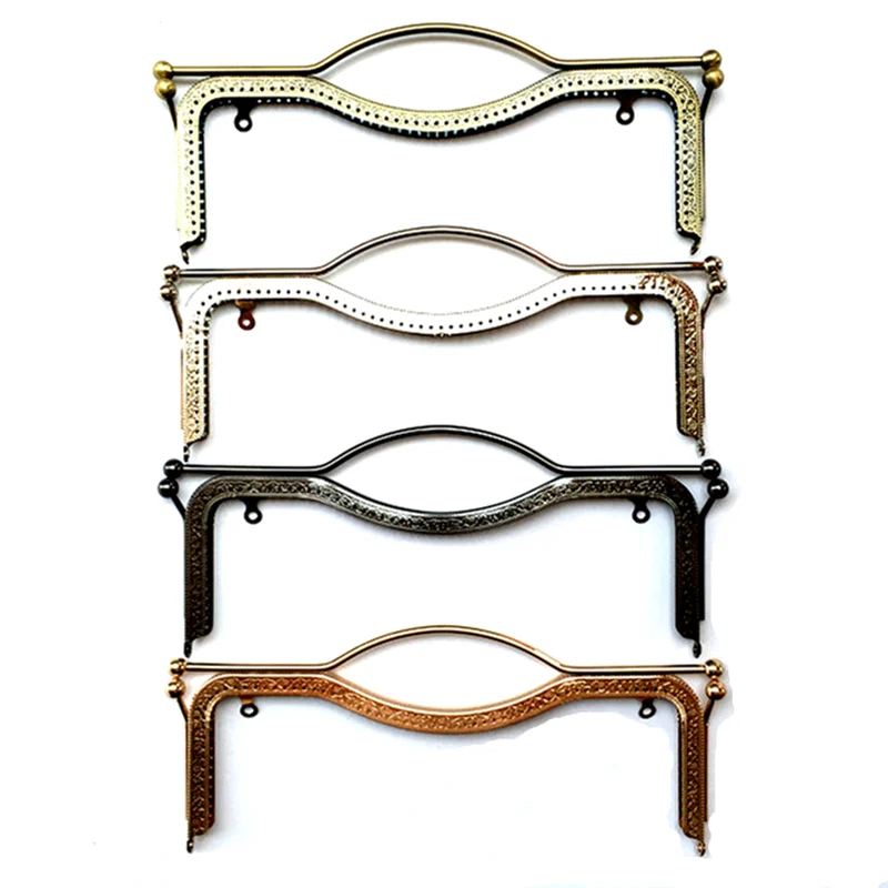 

1Pc Lip Concave Embossed Rectangle Metal Frame Kiss Clasp LockParts Accessories Part 30cm