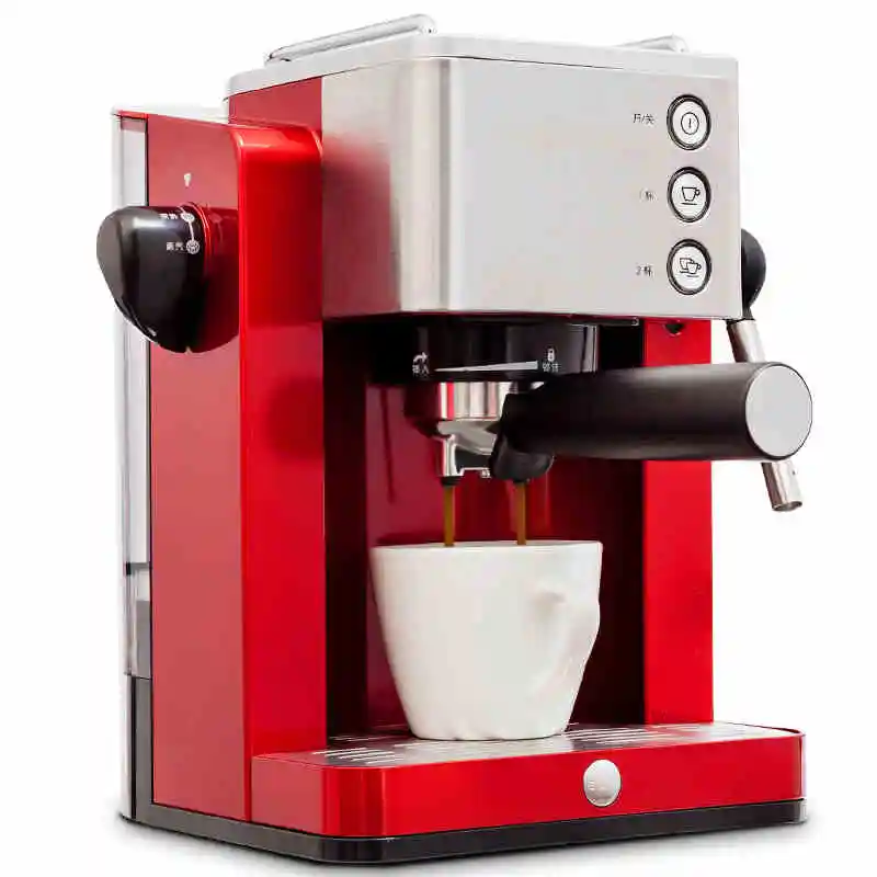 

Coffee Machine Pump Coffee Machine TSK-1827RB Espresso Coffee Machine Household Semi-Automatic Steam Freshly Ground Coffee Maker