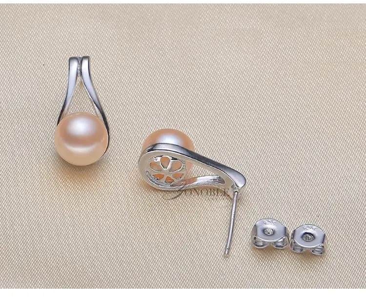 Реальные 925 серебро серьги пресноводный жемчуг серьги для женщин натуральный жемчуг серьги падение ювелирные изделия для девочек подарок