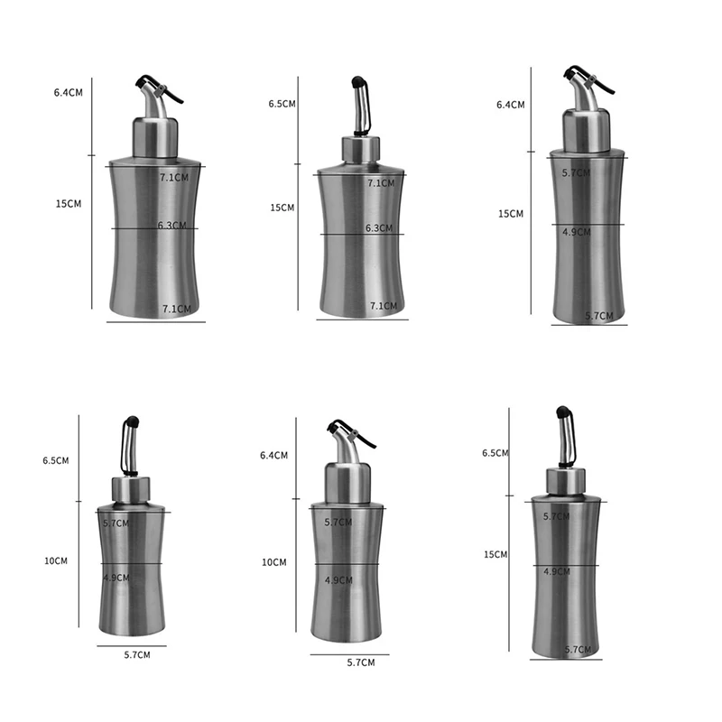 Практичная бутылка для масла из нержавеющей стали Герметичная Бутылка для соевого уксуса Пылезащитная масленка Кухонный Контейнер для сока