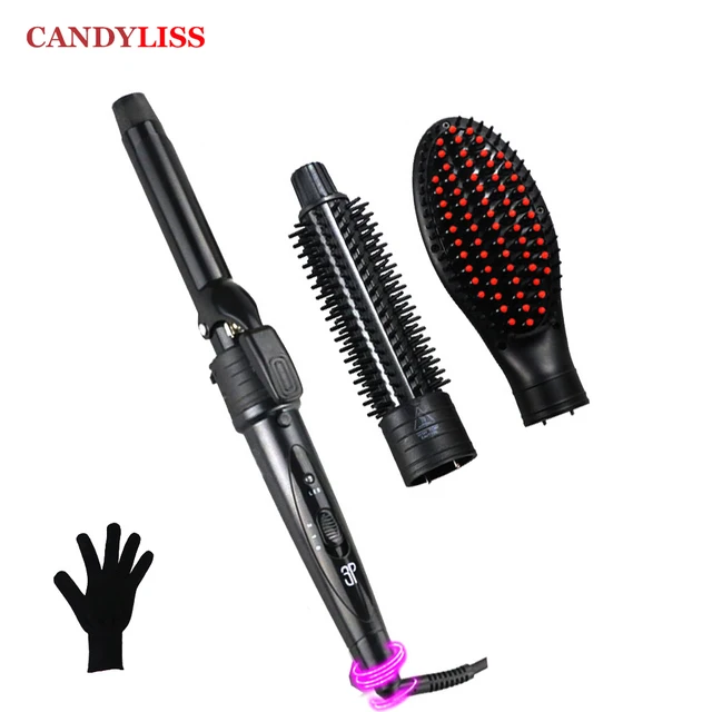 3 In 1 Styling Curling Wand Electric Hair Curler interchageable hair