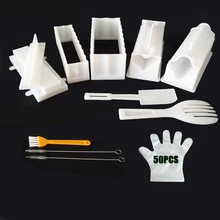 IYouNice 11 шт./компл. DIY "сделай сам" для изготовления суши, форма для риса Кухня устройство для изготовления суши набор из 11 формочек для суши, Пособия по кулинарии инструменты