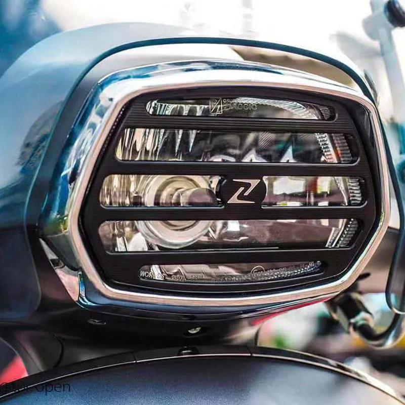 

zelioni Motorcycle cncaluminium alloy Headlight cover protection cap For Piaggio Vespa Sprint 150