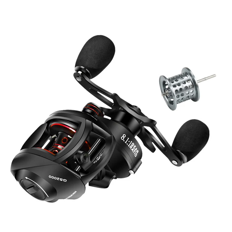 YUYU Baitcasting Рыболовная катушка 2000 металлическая тормоз 8 кг высокая скорость 1: 1