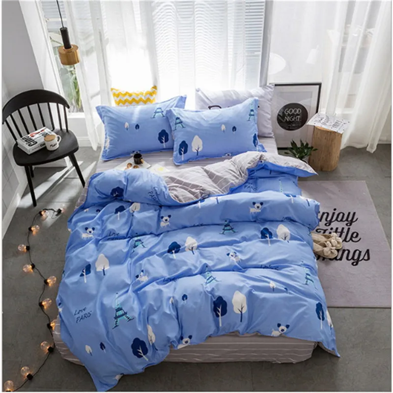 

Home textile High quality Cartoon style bedding 3/4pcs 1pcs quilt cover/1pcs bed sheet/2pcs pillowcase free shipping
