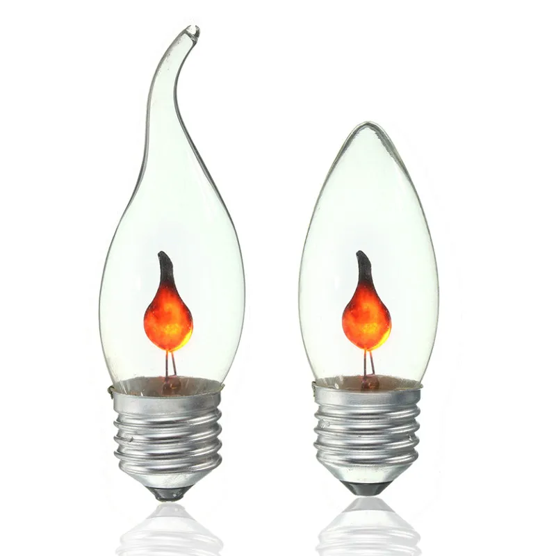 Smuxi 3W E27 LED Light Vintage Edison Bulb Energy Saving Fire