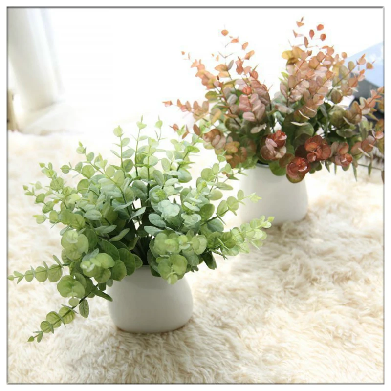 

Northyle Real Touch Small Eucalyptus Simulation Flowers Botany Wall Flowers Fake Grass Artificial Greenery Plants Garden Decor