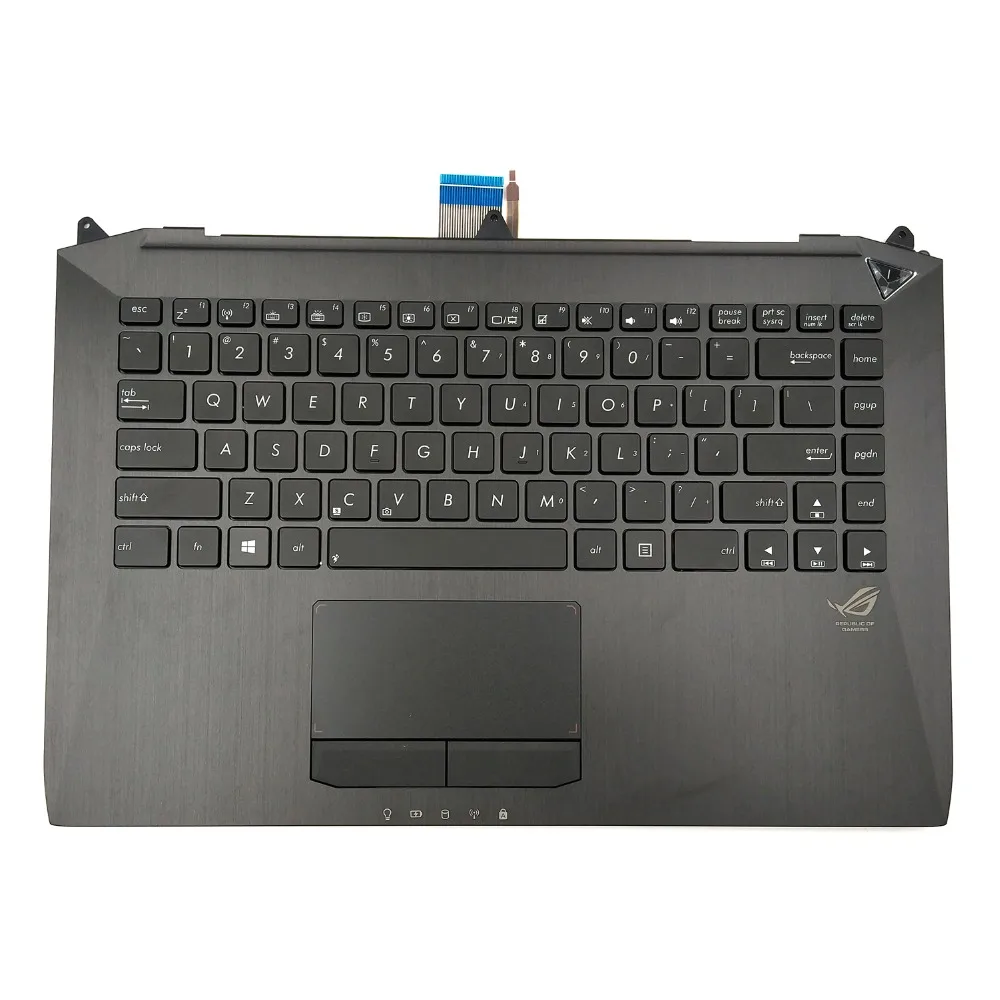 

New For Asus ROG G46 G46V G46VW Series US Backlit Keyboard With Touchpad Palmrest Case 14" 13GNMM10P050-1