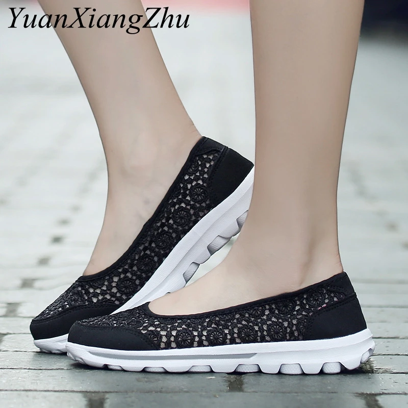 

Ballerina Flats Shoes Women 2018 Summer Loafers Ladies Mesh Shoes 6 Color Comfort Large Size Flat Women Shoes 35-41 size