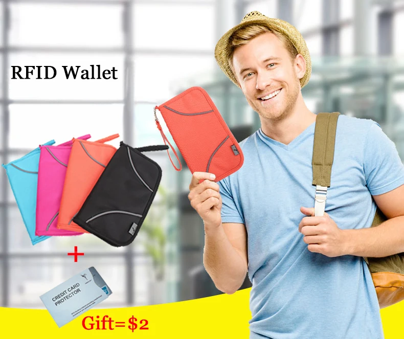 Travelsky RFID Блокировка дорожный кошелек большой емкости Мужская Обложка для паспорта портативный дорожный кредитный держатель для карт Модный женский кошелек