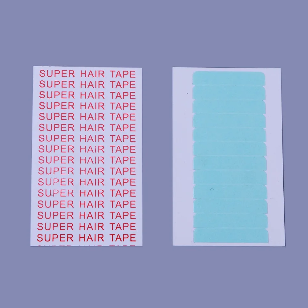 1 sheet 12 pcs 4cm*0.8cm CPAM SUPER HAIR TAPE Adhesive Double Side Tape for remy human hair, tools for hair extension
