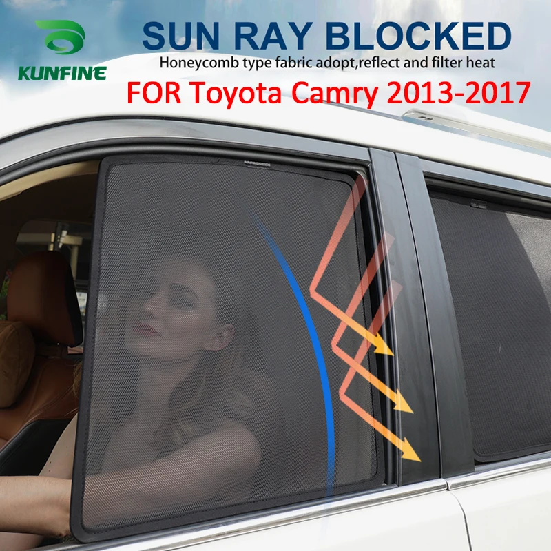 Magnetic Car Window Sun Shade Mesh Shade Blind For Toyota Camry 2013-2017