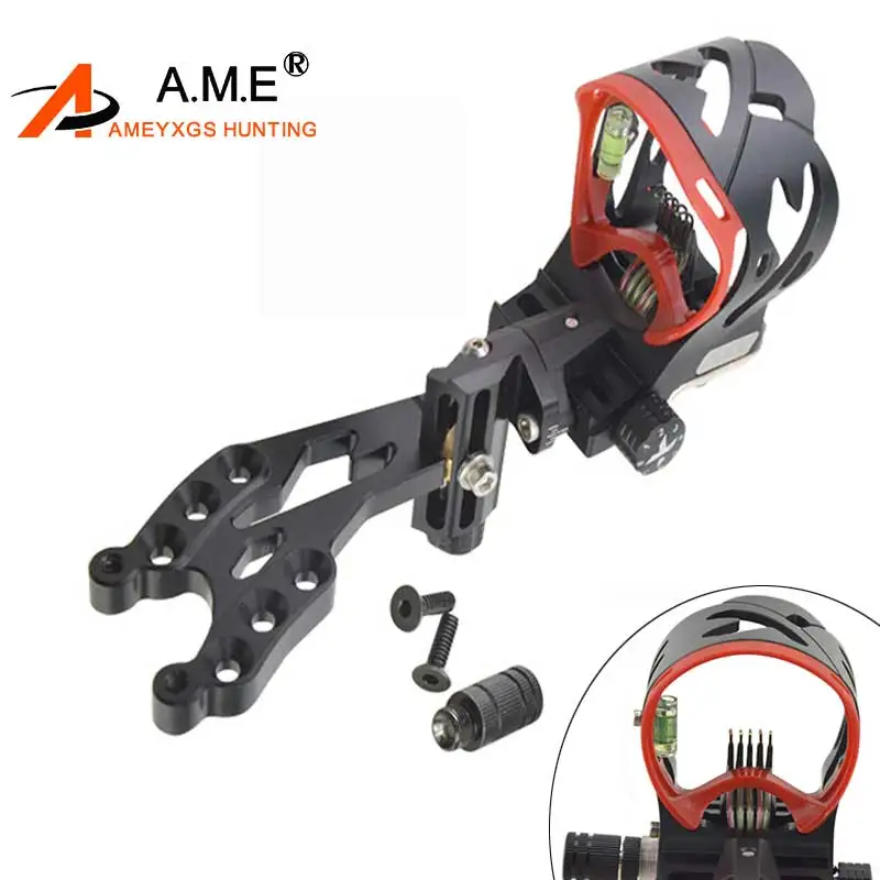 1PC AXT4 Adjustment 5 pins Archery Compound Bow Sights Laser LED Light