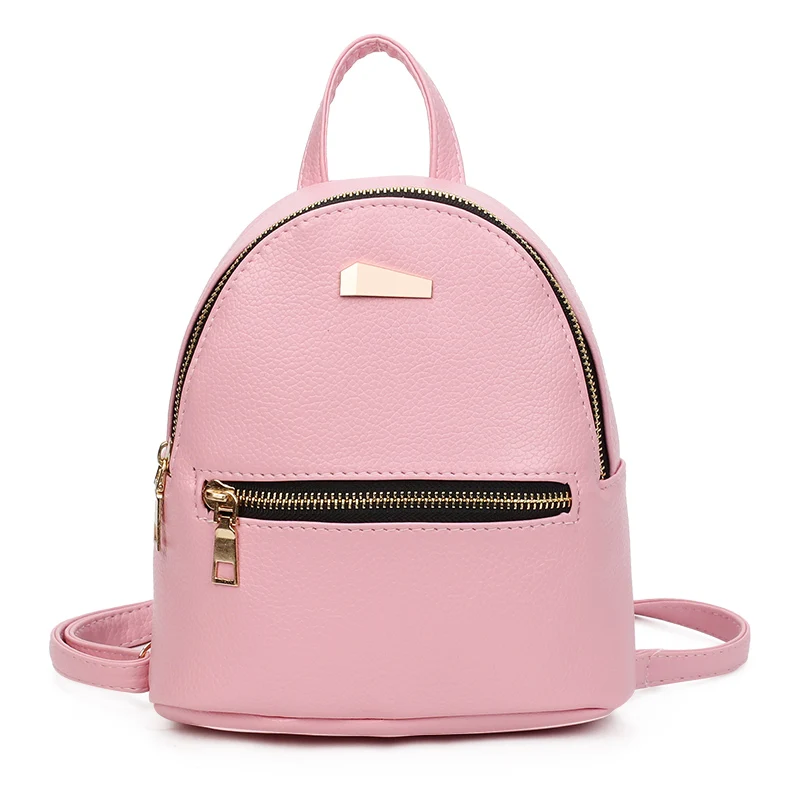 2019 Women Leather book bag children mini backpack women cute schoolbag