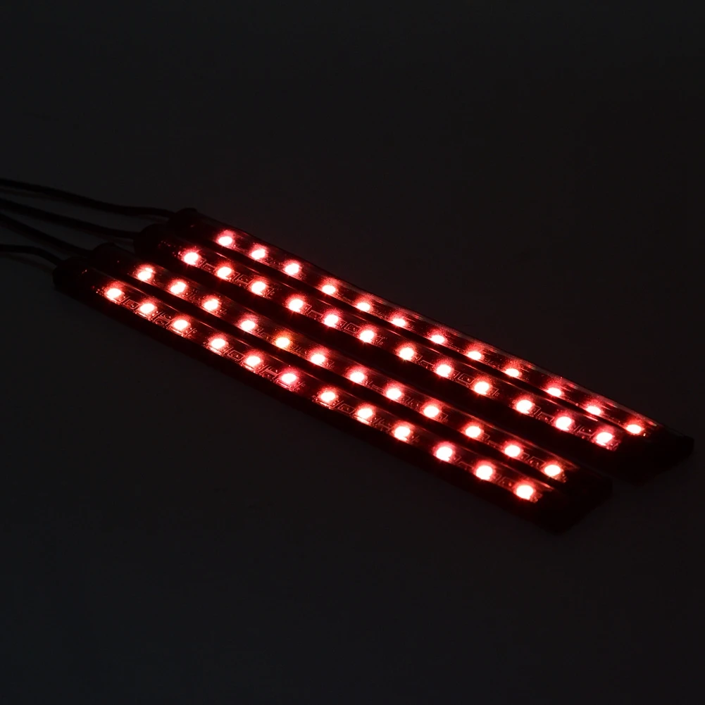 7 цветов RGB водонепроницаемые Автомобильные светодиодные полосы света многоцветный музыка для внутреннего оформления автомобиля огни беспроводной инфракрасный контроль