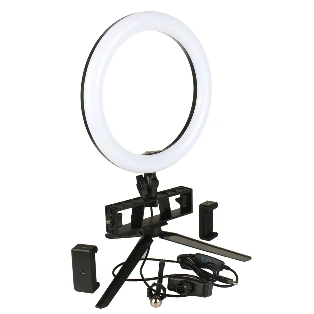 Photography Kit LED Ring Light Video YouTube Photo Ringlight Makeup Light Annular Lamp Bi-color 3200K-5500K 10 Level Brightness