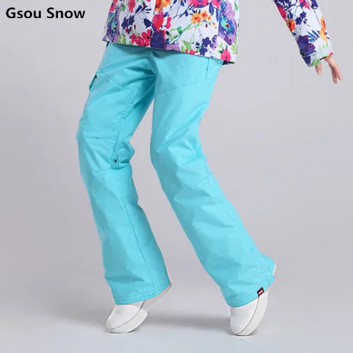 

Gsou Snow outdoor clothing ski pants female windproof waterproof breathable board two colorful multicolor plate