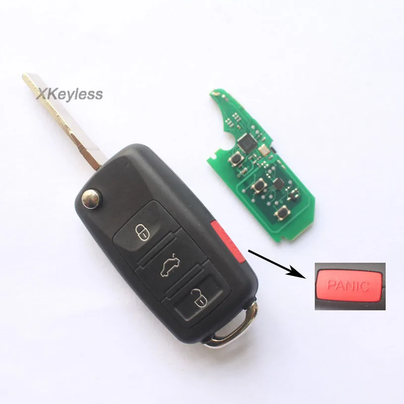 

for VW for Touareg, Phaeton, for Audi A8 flip smart remote key control 315mhz or 433mhz , keyless entry access go push start