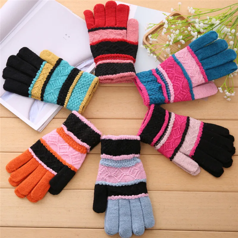 Anti Slip Gloves Girl 2018 Autumn Winter Hand Spanners Crochet Knit Finger Stretch Guantes Female Gloves Fitness Gloves