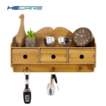 2017 Wall Shelf Key Wall Hanger for Bathroom Wall Decor Shelves Wooden Storage Rack Shelves with Drawers Clothes Hanger on walls