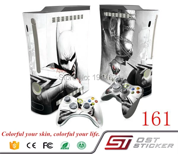 Oststicker белый Бат Человек винил кожи полный набор Наклейки для Xbox 360 жира консоли 2