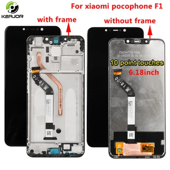 

for Xiaomi Pocophone F1 LCD Display+Touch Screen+frame Digitizer FHD Glass Panel Phone Accessories replacement For pocophone F1