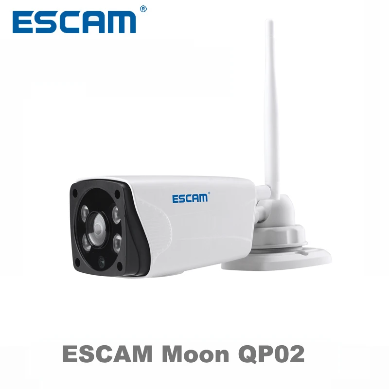 

Escam Moon QP02 2MP 1080P WIFI Alarm Camera IP66 waterprrof Outdoor Bullet IR-Cut Wireless fisheye infrared Security ip Camera P