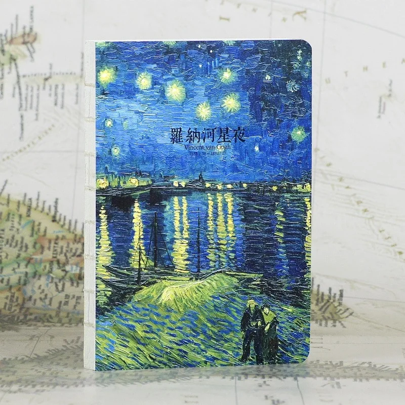 220 pages Van Gogh oil painting series Notebook paper Diary Book Sketch Book Chrismas Gift