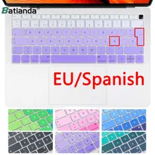Испанская клавиатура, чехол, наклейки, протектор для, MacBook Air, 13 дюймов, с сенсорным ID и retina, A1932, аксессуары для ноутбуков