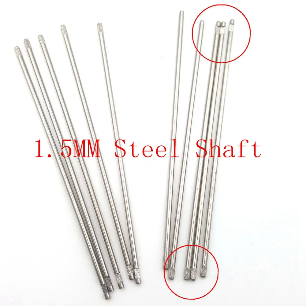 

10PC 1.5X75/78/80MM Steel Shaft Model Airplane Axle with groove for DIY Model toys