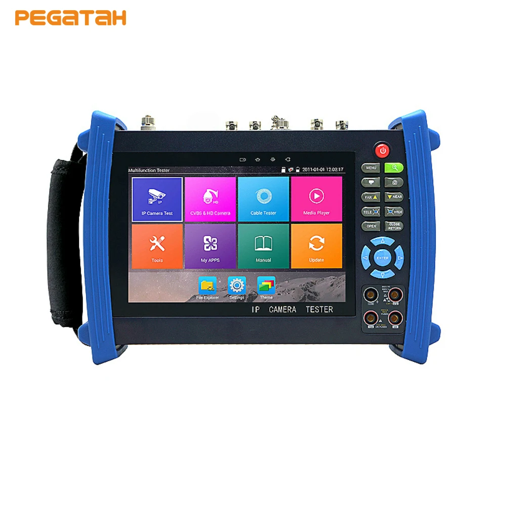 

New 4K IP camera tester CVBS test monitor with Digital Multi-meter Optical power meter Visual fault cctv tester security system