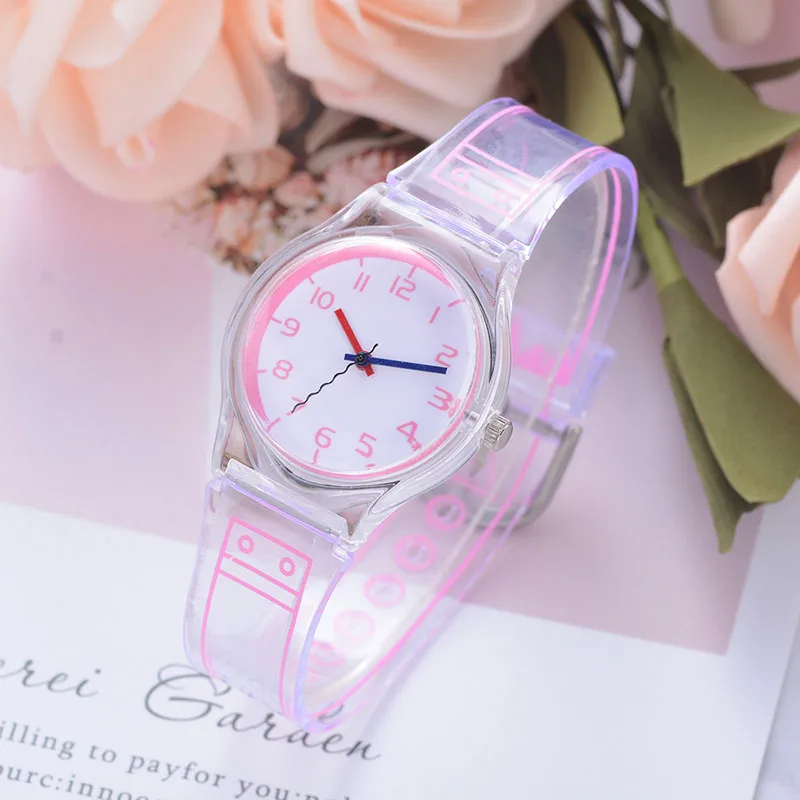 

Simple watch couple wristwatches clear Transparent Girls Wristwatch Casual Crystal Ladies Watch Clock Gifts Relogio Feminino New