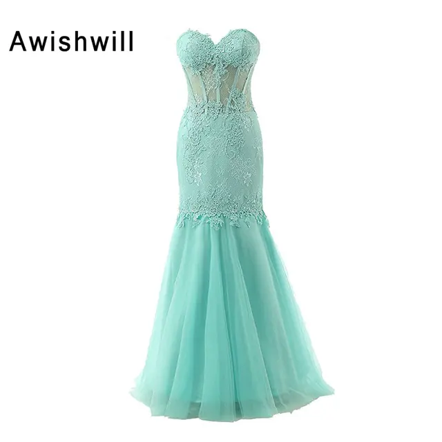 Aqua Blue Evening Dresses