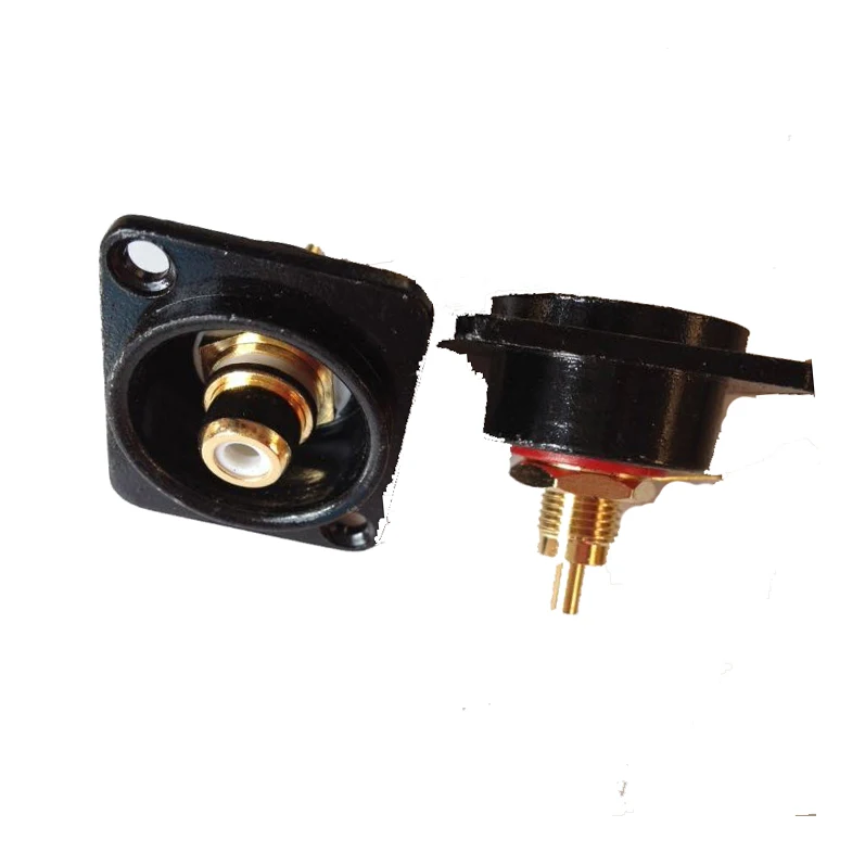 

20PCS/lot High quality RCA Phono Female Panel Socket RCA Jack Panel Chassis Mount Square