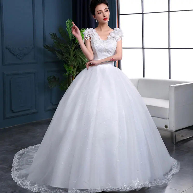 Кружевное белое свадебное платье с v образным вырезом модное сексуальное es brides