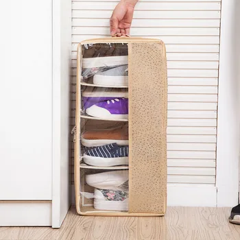

ROSEHOME Folding Shoes Organizer Box Non-woven Shoe Holder Case Khaki Clothes Toys Space Saver Home Storage & Organization