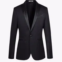 Черные смокинги с заостренным лацканом на одной пуговице высокого качества, модные обтягивающий Официальный Мужской костюм Terno Masculino